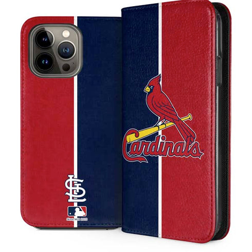 MLB St. Louis Cardinals Split iPhone 15 Pro Max Folio Case