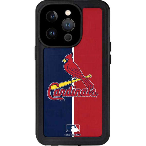MLB St. Louis Cardinals Split iPhone 15 Pro Waterproof Case