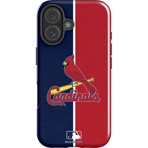 MLB St. Louis Cardinals Split iPhone 16 Impact Case