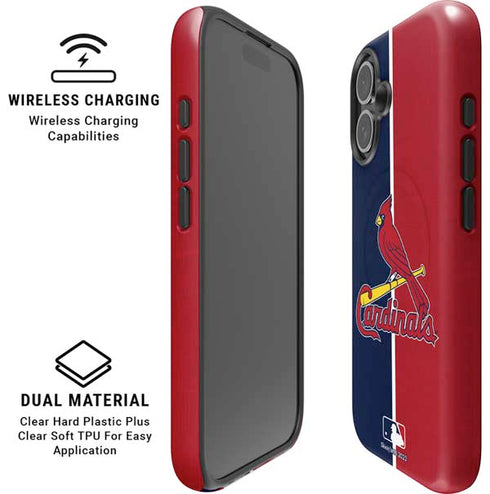 MLB St. Louis Cardinals Split iPhone 16 Magsafe Impact Case