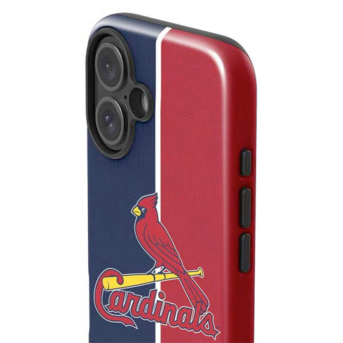 MLB St. Louis Cardinals Split iPhone 16 Plus Impact Case