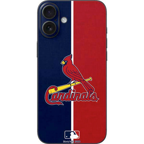 MLB St. Louis Cardinals Split iPhone 16 Plus Skin