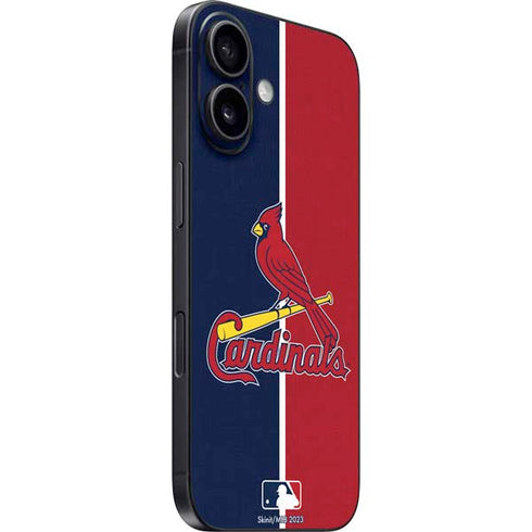 MLB St. Louis Cardinals Split iPhone 16 Plus Skin