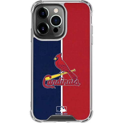 MLB St. Louis Cardinals Split iPhone 16 Pro Clear Case