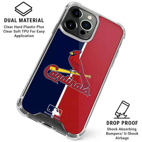 MLB St. Louis Cardinals Split iPhone 16 Pro Clear Case