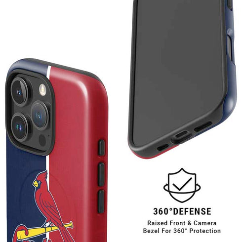 MLB St. Louis Cardinals Split iPhone 16 Pro Magsafe Impact Case