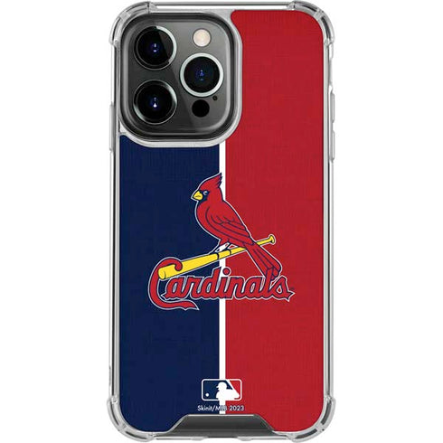 MLB St. Louis Cardinals Split iPhone 16 Pro Max Clear Case
