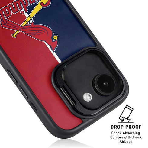 MLB St. Louis Cardinals Split iPhone 16e Kickstand Case