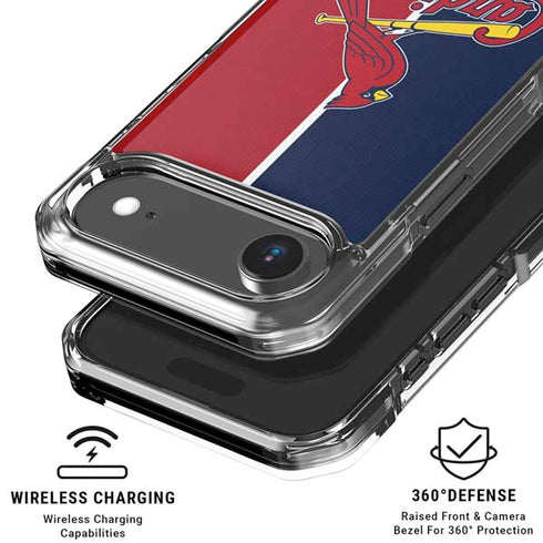 MLB St. Louis Cardinals Split iPhone 17 Air Clear Case