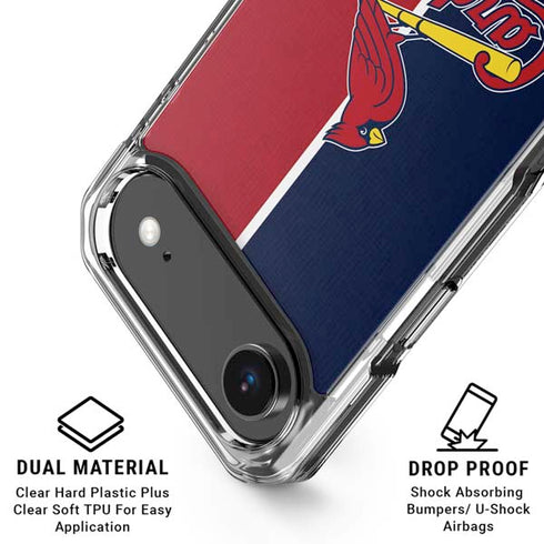 MLB St. Louis Cardinals Split iPhone 17 Air Clear Case