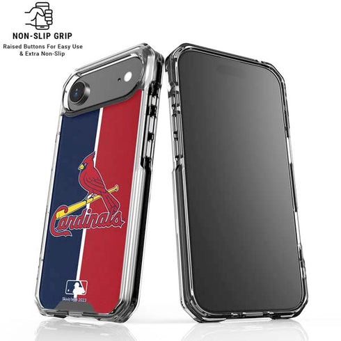 MLB St. Louis Cardinals Split iPhone 17 Air Clear Case