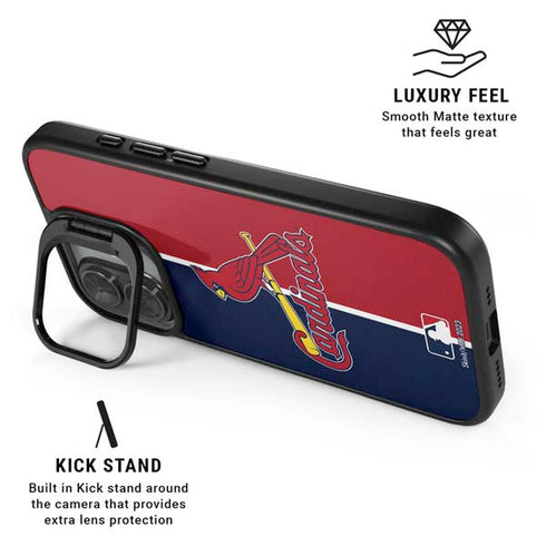 MLB St. Louis Cardinals Split iPhone 17 Kickstand Case