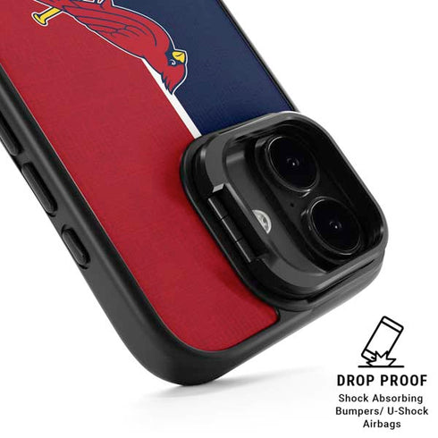 MLB St. Louis Cardinals Split iPhone 17 Kickstand Case