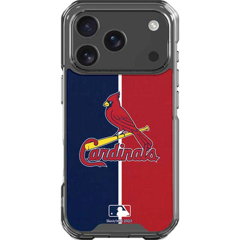 MLB St. Louis Cardinals Split iPhone 17 Pro Clear Case