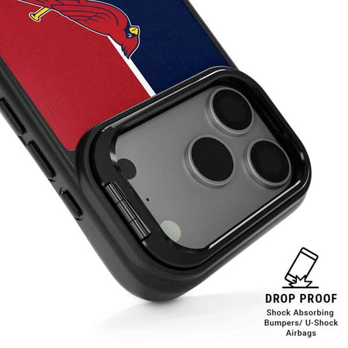 MLB St. Louis Cardinals Split iPhone 17 Pro Kickstand Case