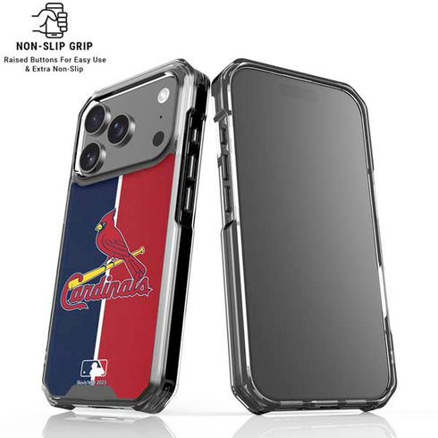 MLB St. Louis Cardinals Split iPhone 17 Pro Max Clear Case