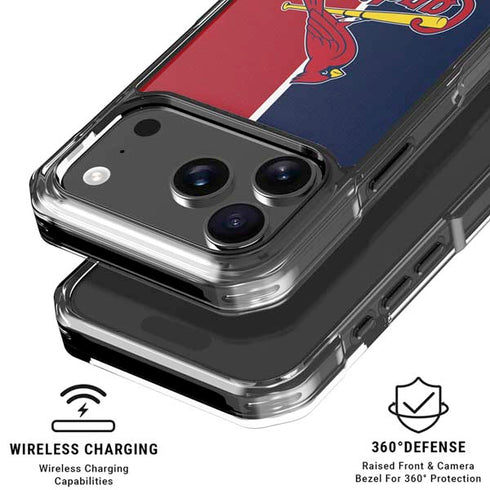 MLB St. Louis Cardinals Split iPhone 18 Pro Clear Case