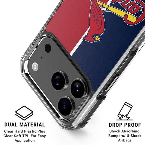 MLB St. Louis Cardinals Split iPhone 18 Pro Clear Case