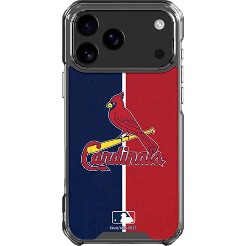 MLB St. Louis Cardinals Split iPhone 18 Pro Max Clear Case