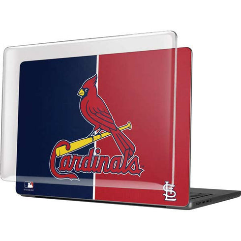 MLB St. Louis Cardinals Split MacBook Pro 14in (2021-24) Case plus Skin