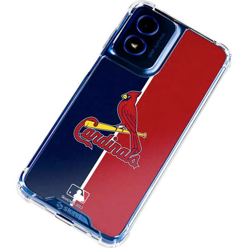 MLB St. Louis Cardinals Split Moto G Play 4G (2024) Clear Case