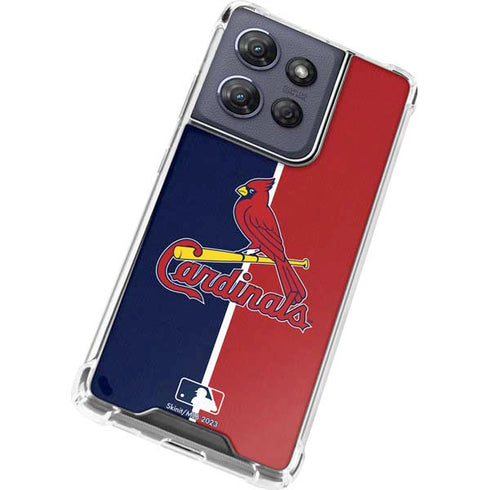 MLB St. Louis Cardinals Split Moto G Play 5G (2025) Clear Case