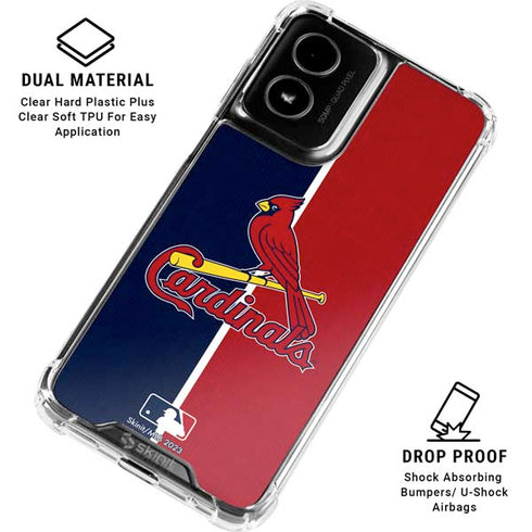 MLB St. Louis Cardinals Split Moto G Power 5G (2024) Clear Case