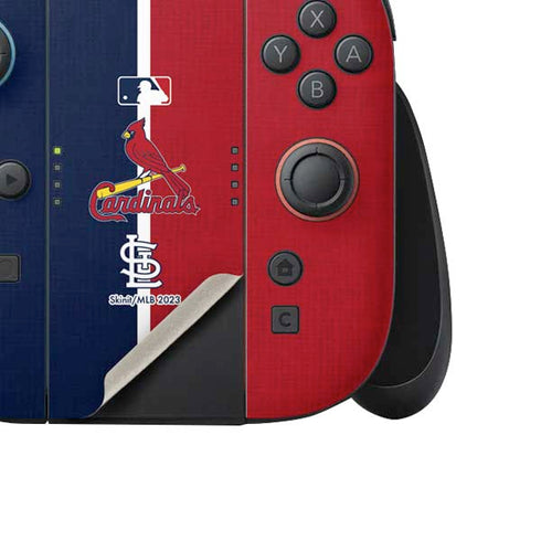 MLB St. Louis Cardinals Split Nintendo Switch 2 (2025) Joy-Con Controller Skin