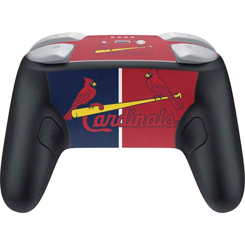 MLB St. Louis Cardinals Split Nintendo Switch 2 (2025) Pro Controller Skin