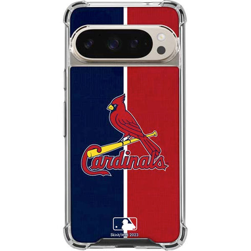MLB St. Louis Cardinals Split Pixel 9/9 Pro Clear Case