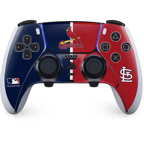 MLB St. Louis Cardinals Split PS5 DualSense Edge Pro Controller Skin