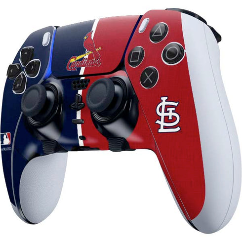 MLB St. Louis Cardinals Split PS5 DualSense Edge Pro Controller Skin