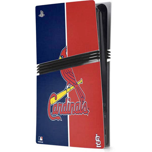 MLB St. Louis Cardinals Split PS5 Pro Console Skin