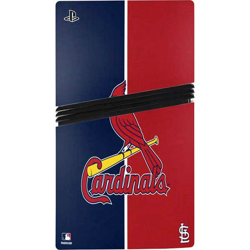 MLB St. Louis Cardinals Split PS5 Pro Console Skin