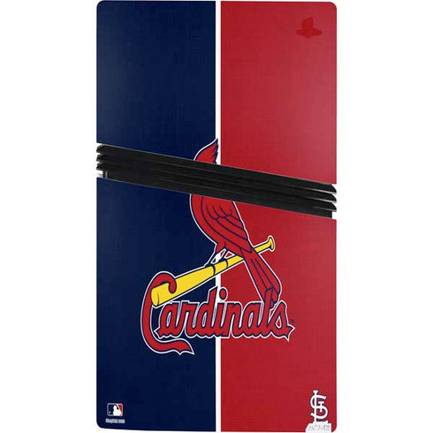 MLB St. Louis Cardinals Split PS5 Pro Console Skin