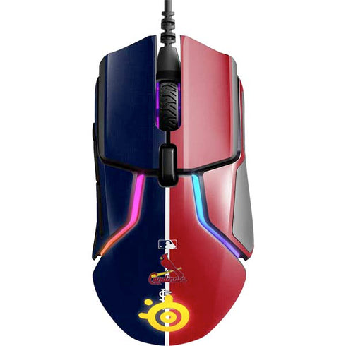 MLB St. Louis Cardinals Split SteelSeries Rival 600 Gaming Mouse Skin
