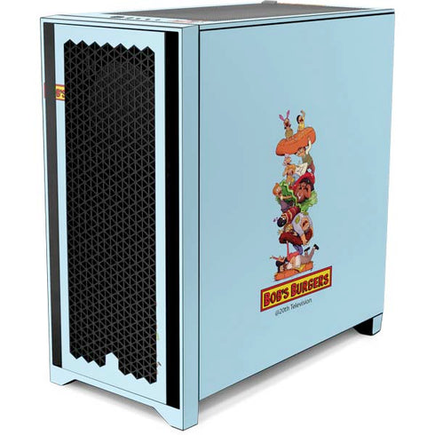 Bobs Burgers Stacked Corsair 4000D Tempered Glass Mid-Tower ATX Case Skin