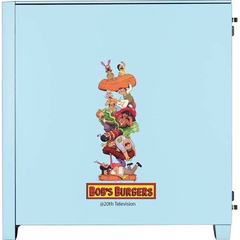 Bobs Burgers Stacked Corsair 4000D Tempered Glass Mid-Tower ATX Case Skin