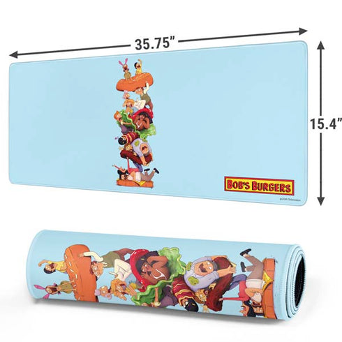 Bobs Burgers Stacked Gaming Mouse Pad