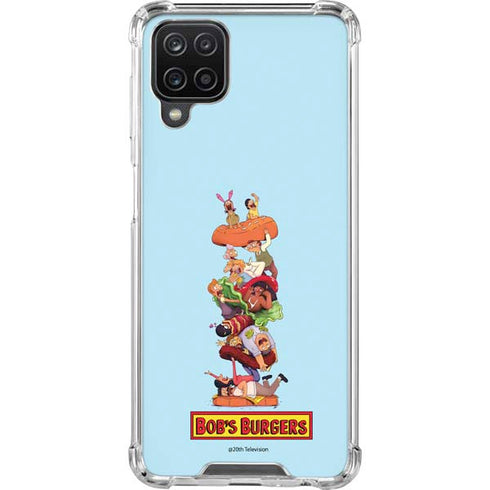 Bobs Burgers Stacked Galaxy A12 Clear Case