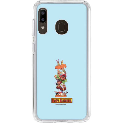 Bobs Burgers Stacked Galaxy A20 Clear Case