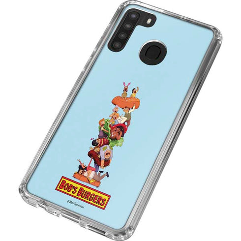 Bobs Burgers Stacked Galaxy A21 Clear Case