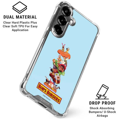 Bobs Burgers Stacked Galaxy S26 Clear Case
