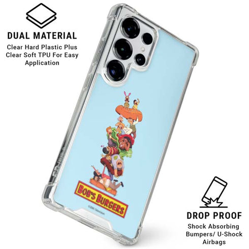 Bobs Burgers Stacked Galaxy S26 Ultra Clear Case