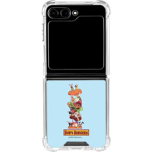 Bobs Burgers Stacked Galaxy Z Flip6 Clear Case