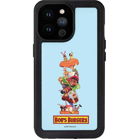 Bobs Burgers Stacked iPhone 14 Pro Max Waterproof Case