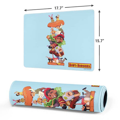Bobs Burgers Stacked Gaming Mouse Pad