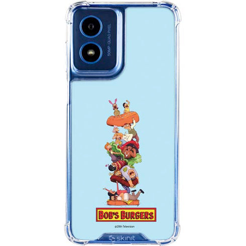Bobs Burgers Stacked Moto G Play 4G (2024) Clear Case