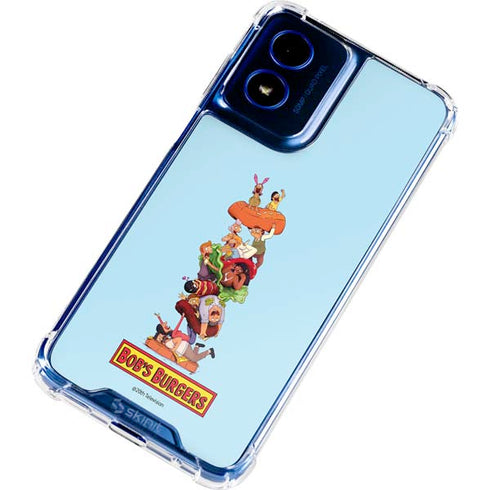 Bobs Burgers Stacked Moto G Play 4G (2024) Clear Case