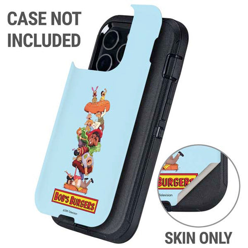 Bobs Burgers Stacked Otterbox Defender iPhone Skin